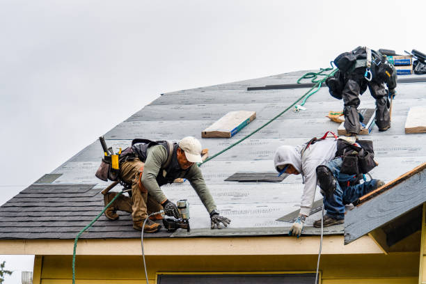 Professional Gutter Installation technician working in Landrum, SC